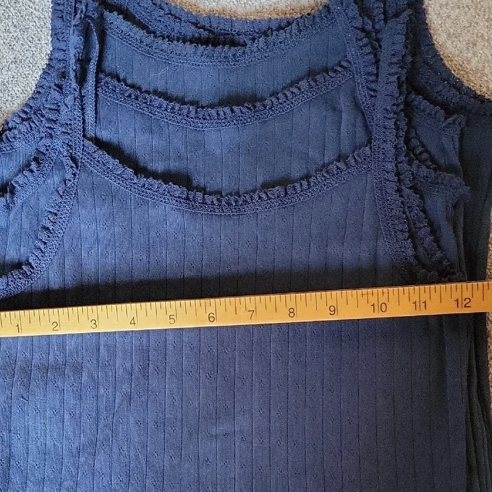 Art Class Blue Girls  Cotton Tank Top  Size L 10-12 Blue Navy Bundle Of 4 New